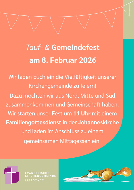 Webseite Einladung Tauf und Gemeindefest